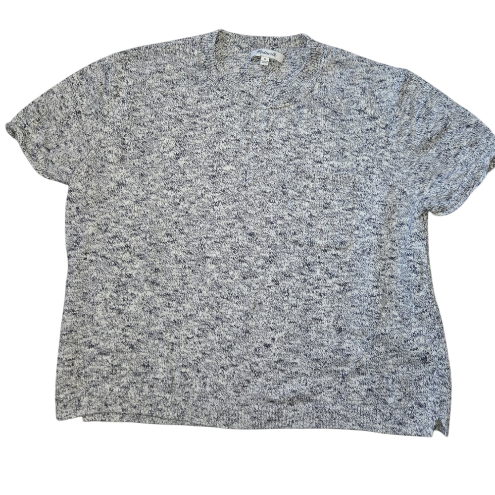 Madewell Cropped Knit Short Sleeve pocket Sweater